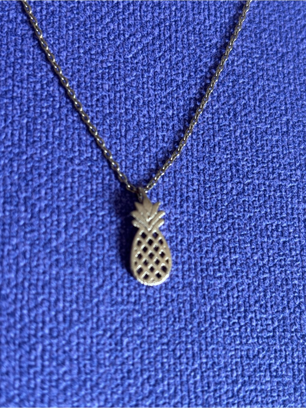 Gold Pineapple Pendant Necklace